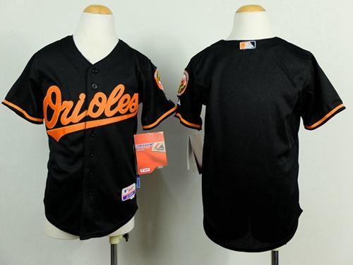 Orioles Blank Black Cool Base Stitched Youth MLB Jersey - Click Image to Close